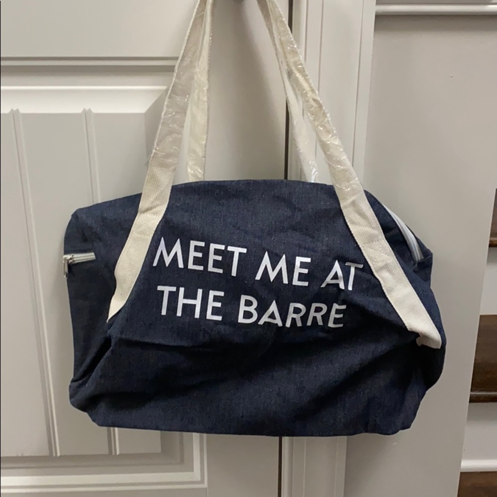 New Meet Me At The Barre Denim Gym Bag